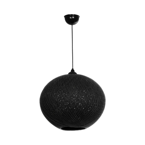 GLOBOSTAR® SOLEI 205-0004 Boho Κρεμαστό Φωτιστικό Οροφής με Ντουί 1 x E27 AC 220-240V IP20 - Μαύρο - M40 x Π40 x Υ36cm