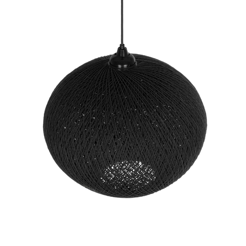 GLOBOSTAR® SOLEI 205-0004 Boho Κρεμαστό Φωτιστικό Οροφής με Ντουί 1 x E27 AC 220-240V IP20 - Μαύρο - M40 x Π40 x Υ36cm