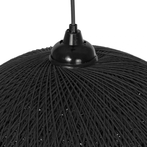 GLOBOSTAR® SOLEI 205-0004 Boho Κρεμαστό Φωτιστικό Οροφής με Ντουί 1 x E27 AC 220-240V IP20 - Μαύρο - M40 x Π40 x Υ36cm