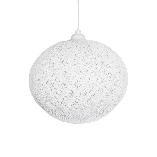 GLOBOSTAR® SOLEI 205-0007 Boho Κρεμαστό Φωτιστικό Οροφής με Ντουί 1 x E27 AC 220-240V IP20 - Λευκό - M40 x Π40 x Υ36cm