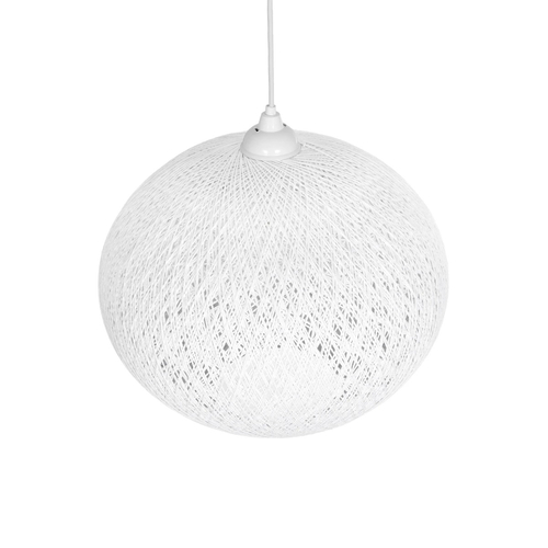 GLOBOSTAR® SOLEI 205-0007 Boho Κρεμαστό Φωτιστικό Οροφής με Ντουί 1 x E27 AC 220-240V IP20 - Λευκό - M40 x Π40 x Υ36cm