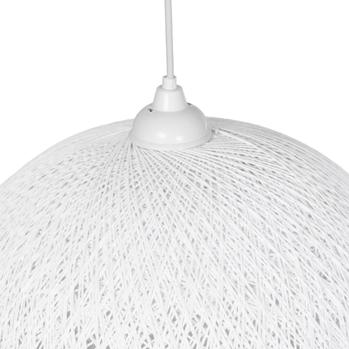 GLOBOSTAR® SOLEI 205-0007 Boho Κρεμαστό Φωτιστικό Οροφής με Ντουί 1 x E27 AC 220-240V IP20 - Λευκό - M40 x Π40 x Υ36cm