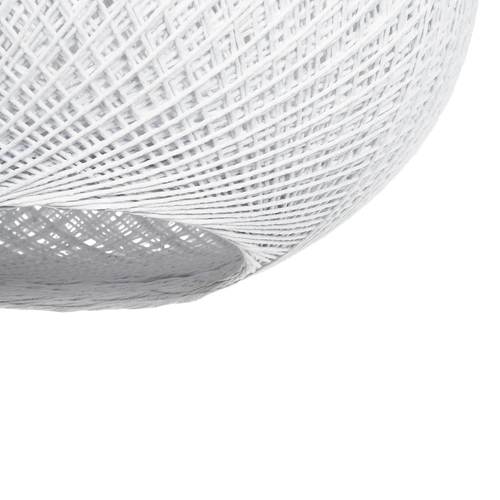 GLOBOSTAR® SOLEI 205-0008 Boho Κρεμαστό Φωτιστικό Οροφής με Ντουί 1 x E27 AC 220-240V IP20 - Λευκό - M30 x Π30 x Υ26cm