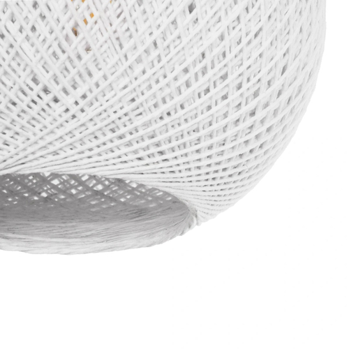 GLOBOSTAR® SOLEI 205-0009 Boho Κρεμαστό Φωτιστικό Οροφής με Ντουί 1 x E27 AC 220-240V IP20 - Λευκό - M20 x Π20 x Υ25cm