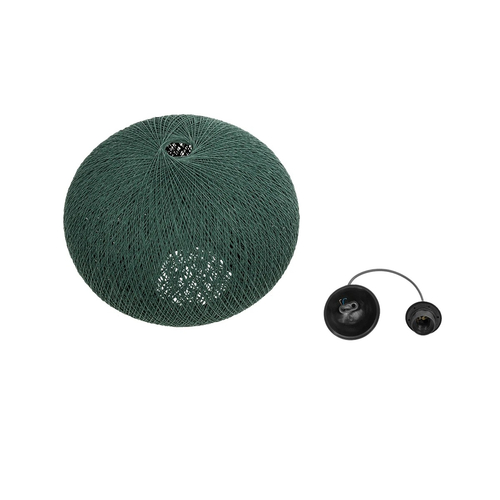 GLOBOSTAR® SOLEI 205-0013 Boho Κρεμαστό Φωτιστικό Οροφής με Ντουί 1 x E27 AC 220-240V IP20 - Πράσινο - M40 x Π40 x Υ36cm