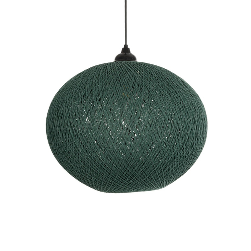 GLOBOSTAR® SOLEI 205-0013 Boho Κρεμαστό Φωτιστικό Οροφής με Ντουί 1 x E27 AC 220-240V IP20 - Πράσινο - M40 x Π40 x Υ36cm