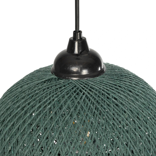 GLOBOSTAR® SOLEI 205-0015 Boho Κρεμαστό Φωτιστικό Οροφής με Ντουί 1 x E27 AC 220-240V IP20 - Πράσινο - M20 x Π20 x Υ25cm