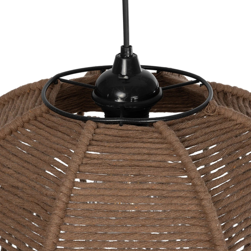 GLOBOSTAR® TONA 205-0016 Boho Κρεμαστό Φωτιστικό Οροφής με Ντουί 1 x E27 AC 220-240V IP20 - Καφέ- M40 x Π40 x Υ38cm
