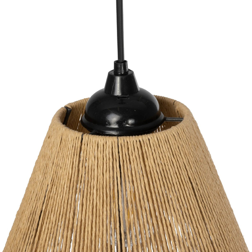 GLOBOSTAR® HUTT 205-0017 Boho Κρεμαστό Φωτιστικό Οροφής με Ντουί 1 x E27 AC 220-240V IP20 - Μπεζ - M25 x Π25 x Υ20cm