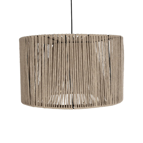 GLOBOSTAR® ZYLINDER 205-0022 Boho Κρεμαστό Φωτιστικό Οροφής με Ντουί 1 x E27 AC 220-240V IP20 - Μπεζ - M50 x Π50 x Υ32cm