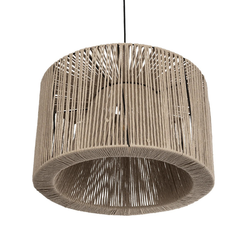 GLOBOSTAR® ZYLINDER 205-0022 Boho Κρεμαστό Φωτιστικό Οροφής με Ντουί 1 x E27 AC 220-240V IP20 - Μπεζ - M50 x Π50 x Υ32cm