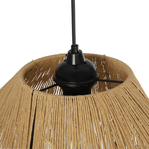 GLOBOSTAR® ECLAIR 205-0030 Boho Κρεμαστό Φωτιστικό Οροφής με Ντουί 1 x E27 AC 220-240V IP20 - Μπεζ - M41 x Π27 x Υ29cm