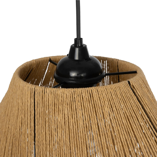 GLOBOSTAR® ELDA 205-0032 Boho Κρεμαστό Φωτιστικό Οροφής με Ντουί 1 x E27 AC 220-240V IP20 - Μπεζ - M32 x Π21 x Υ24cm