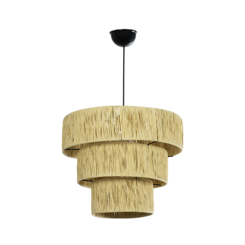 GLOBOSTAR® COROIN 205-0034 Boho Κρεμαστό Φωτιστικό Οροφής με Ντουί 1 x E27 AC 220-240V IP20 - Μπεζ - M40 x Π40 x Υ35cm