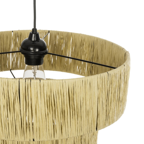 GLOBOSTAR® COROIN 205-0034 Boho Κρεμαστό Φωτιστικό Οροφής με Ντουί 1 x E27 AC 220-240V IP20 - Μπεζ - M40 x Π40 x Υ35cm