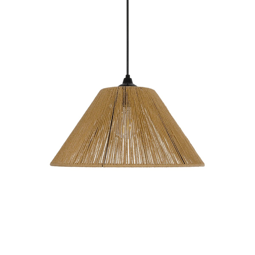 GLOBOSTAR® HATA  205-0036 Boho Κρεμαστό Φωτιστικό Οροφής με Ντουί 1 x E27 AC 220-240V IP20 - Μπεζ - M35 x Π35 x Υ21cm