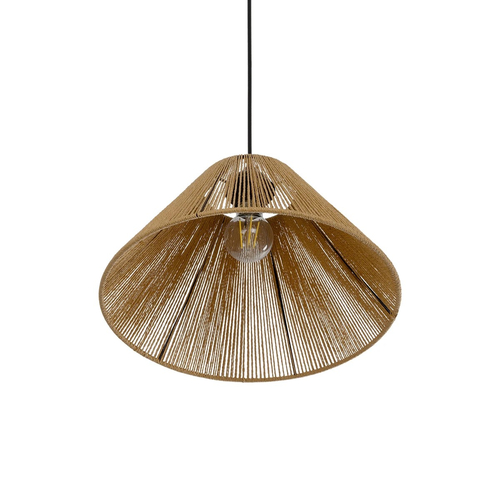 GLOBOSTAR® HATA  205-0036 Boho Κρεμαστό Φωτιστικό Οροφής με Ντουί 1 x E27 AC 220-240V IP20 - Μπεζ - M35 x Π35 x Υ21cm