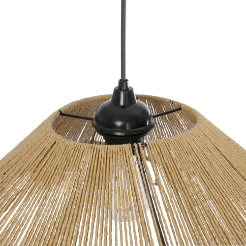 GLOBOSTAR® COURBE 205-0038 Boho Κρεμαστό Φωτιστικό Οροφής με Ντουί 1 x E27 AC 220-240V IP20 - Μπεζ - M40 x Π40 x Υ17cm