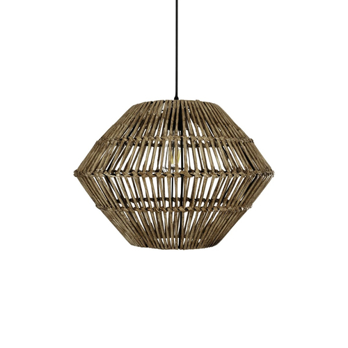 GLOBOSTAR® KEGEL 205-0048 Boho Κρεμαστό Φωτιστικό Οροφής με Ντουί 1 x E27 AC 220-240V IP20 - Μπεζ - M46 x Π46 x Υ35cm