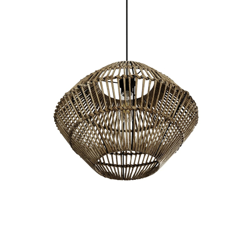 GLOBOSTAR® KEGEL 205-0048 Boho Κρεμαστό Φωτιστικό Οροφής με Ντουί 1 x E27 AC 220-240V IP20 - Μπεζ - M46 x Π46 x Υ35cm