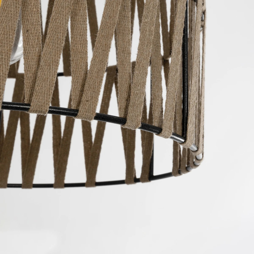 GLOBOSTAR® MARS 205-0054 Boho Κρεμαστό Φωτιστικό Οροφής με Ντουί 1 x E27 AC 220-240V IP20 - Μπεζ - M30 x Π30 x Υ24cm