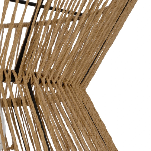 GLOBOSTAR® UPCONE 205-0055 Boho Κρεμαστό Φωτιστικό Οροφής με Ντουί 1 x E27 AC 220-240V IP20 - Μπεζ - M30 x Π30 x Υ21cm