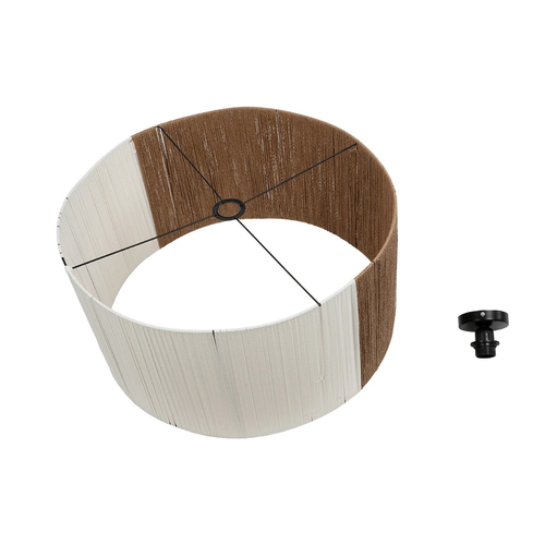 GLOBOSTAR® TAG 205-0060 Boho Κρεμαστό Φωτιστικό Οροφής με Ντουί 1 x E27 AC 220-240V IP20 - Μπεζ & Καφέ - M60 x Π60 x 35cm