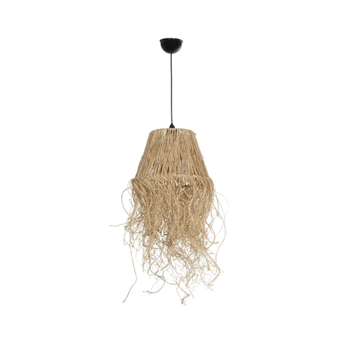 GLOBOSTAR® HERBE 205-0073 Boho Κρεμαστό Φωτιστικό Οροφής με Ντουί 1 x E27 AC 220-240V IP20 - Μπεζ - M30 x Π30 x Υ40cm