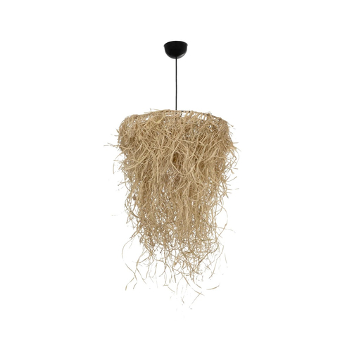 GLOBOSTAR® LIETUS 205-0079 Boho Κρεμαστό Φωτιστικό Οροφής με Ντουί 1 x E27 AC 220-240V IP20 - Μπεζ - M45 x Π45 x Υ50cm