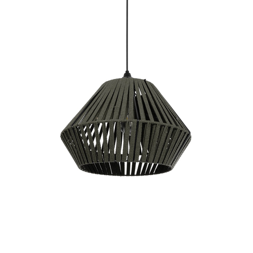 GLOBOSTAR® NUI 205-0069 Boho Κρεμαστό Φωτιστικό Οροφής με Ντουί 1 x E27 AC 220-240V IP20 - Πρασίνο - M36 x Π36 x Υ27cm