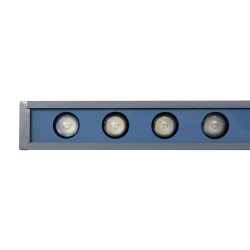 GLOBOSTAR® WASHERMARGO 90152 Μπάρα Φωτισμού Wall Washer LED 24W 2760lm 30° DC 24V Αδιάβροχο IP65 Φυσικό Λευκό 4500K Dimmable - Bridgelux SMD Chip - Γκρι Ανθρακί - Μ100 x Π4 x Υ5cm - 3 Χρόνια Εγγύηση