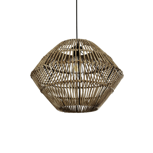 GLOBOSTAR® KEGEL 205-0048 Boho Κρεμαστό Φωτιστικό Οροφής με Ντουί 1 x E27 AC 220-240V IP20 - Μπεζ - M46 x Π46 x Υ35cm