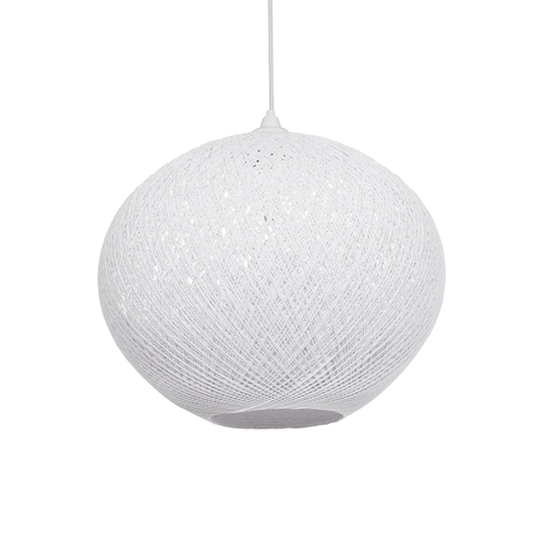 GLOBOSTAR® SOLEI 205-0007 Boho Κρεμαστό Φωτιστικό Οροφής με Ντουί 1 x E27 AC 220-240V IP20 - Λευκό - M40 x Π40 x Υ36cm