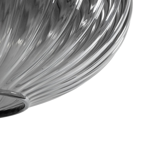 GLOBOSTAR® PERA 206-0010 Μοντέρνο Κρεμαστό Φωτιστικό Οροφής με Ντουί 1 x E27 AC 220-240V IP20 - Μαύρο Φιμέ - Μ30 x Π30 x Υ22cm