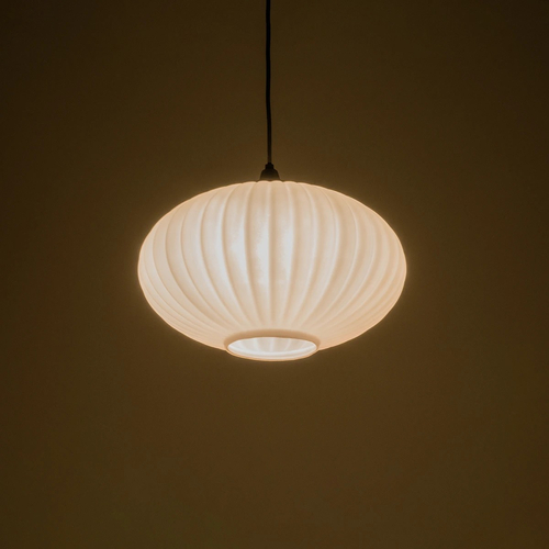 GLOBOSTAR® PERA 206-0011 Μοντέρνο Κρεμαστό Φωτιστικό Οροφής με Ντουί 1 x E27 AC 220-240V IP20 - Λευκό - Μ30 x Π30 x Υ22cm