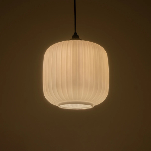 GLOBOSTAR® MELONI 206-0015 Μοντέρνο Κρεμαστό Φωτιστικό Οροφής με Ντουί 1 x E27 AC 220-240V IP20 - Λευκό - Μ20 x Π20 x Υ24cm