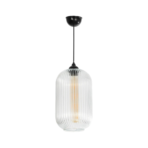 GLOBOSTAR® MELONI 206-0017 Μοντέρνο Κρεμαστό Φωτιστικό Οροφής με Ντουί 1 x E27 AC 220-240V IP20 - Διάφανο - Μ20 x Π20 x Υ38cm