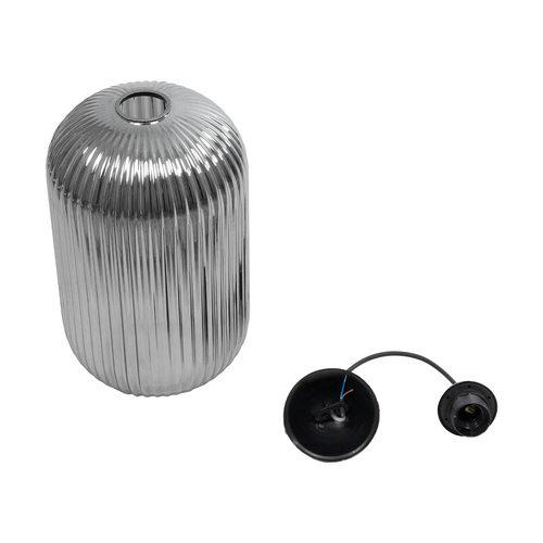 GLOBOSTAR® MELONI 206-0018 Μοντέρνο Κρεμαστό Φωτιστικό Οροφής με Ντουί 1 x E27 AC 220-240V IP20 - Μαύρο Φιμέ - Μ20 x Π20 x Υ38cm