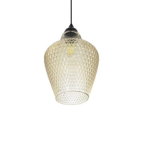 GLOBOSTAR® SKLO 206-0025 Μοντέρνο Κρεμαστό Φωτιστικό Οροφής με Ντουί 1 x E27 AC 220-240V IP20 - Mελί - Μ22 x Π22 x Υ31cm