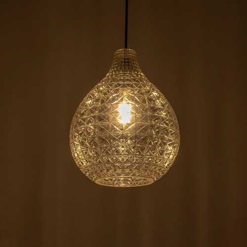 GLOBOSTAR® BASTIK 206-0027 Μοντέρνο Κρεμαστό Φωτιστικό Οροφής με Ντουί 1 x E27 AC 220-240V IP20 - Mελί - Μ22 x Π22 x Υ26cm