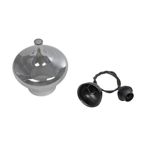 GLOBOSTAR® OVOCE 206-0032 Μοντέρνο Κρεμαστό Φωτιστικό Οροφής με Ντουί 1 x E27 AC 220-240V IP20 - Μαύρο Φιμέ - Μ20 x Π20 x Υ22cm