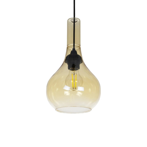 GLOBOSTAR® ΤΟΝΕ 206-0035 Μοντέρνο Κρεμαστό Φωτιστικό Οροφής με Ντουί 1 x E27 AC 220-240V IP20 - Mελί - Μ20 x Π20 x Υ36cm