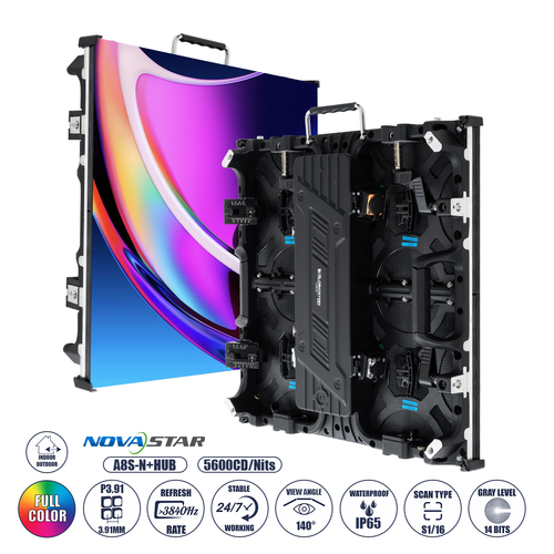 GLOBOSTAR® LUMOWALL 41002 Κυρτή Οθόνη Video Wall P3.91 Καμπίνα 50x50cm LED 180W 3840Hz 16384 Dots ≥5600cd/㎡ Nits AC 220-240V Εξωτερικού Χώρου IP65 Full Color S1/16 14Bits - Κάρτα NovaStar A8S-N+HUB - Curved -10/+15 Angle - Προστατευτικά Γωνιών - Nationstar SMD1921 & CZCL Driver - Μ50 x Π8.5 x Υ50cm - 2 Χρόνια Εγγύηση