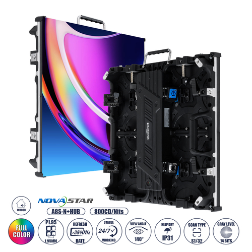 GLOBOSTAR® CRYSTALPIX 41039 Κυρτή Οθόνη Video Wall P1.95 GOB Καμπίνα 50x50cm LED 160W 3840Hz 65536 Dots ≥800cd/㎡ Nits AC 220-240V Εσωτερικού Χώρου IP31 Full Color S1/32 14Bits - Κάρτα NovaStar A8S-N+HUB - Curved -10/+15 Angle - Προστατευτικά Γωνιών - Kinglight SMD1515 & CZCL Driver - Μ50 x Π8.5 x Υ50cm - 2 Χρόνια Εγγύηση