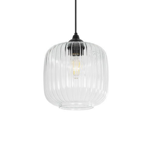 GLOBOSTAR® MELONI 206-0013 Μοντέρνο Κρεμαστό Φωτιστικό Οροφής με Ντουί 1 x E27 AC 220-240V IP20 - Διάφανο - Μ20 x Π20 x Υ24cm