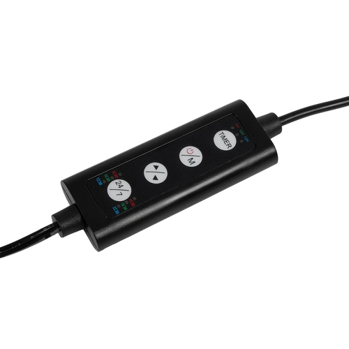 GLOBOSTAR® AQUARIUS 79678 Φωτιστικό Ενυδρείου με Ενσωματωμένο Χειριστήριο LED 12W 600lm 120° AC 220-240V Αδιάβροχο IP44 Πολύχρωμο RGBW Dimmable - Sanan SMD Chip - Μαύρο - Μ30 x Π11 x Υ3cm - 2 Χρόνια Εγγύηση