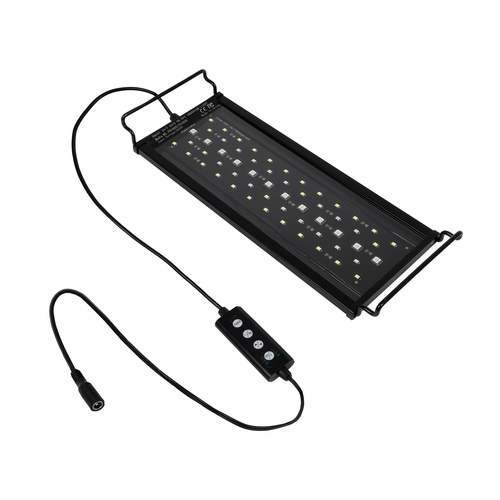 GLOBOSTAR® AQUARIUS 79678 Φωτιστικό Ενυδρείου με Ενσωματωμένο Χειριστήριο LED 12W 600lm 120° AC 220-240V Αδιάβροχο IP44 Πολύχρωμο RGBW Dimmable - Sanan SMD Chip - Μαύρο - Μ30 x Π11 x Υ3cm - 2 Χρόνια Εγγύηση