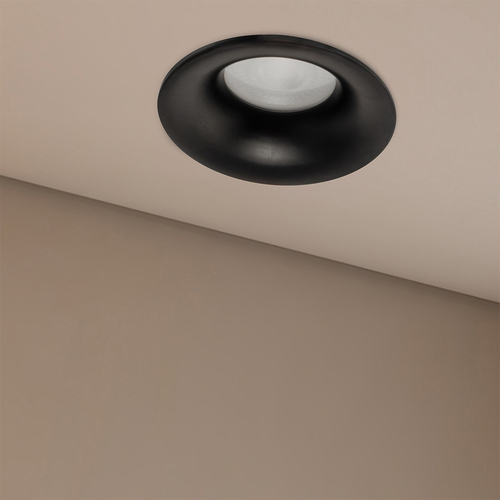 kelvo® LAMDA KLV-101-0044 Χωνευτό Φωτιστικό Downlight Σποτ Μπάνιου για Λάμπα MR16 με Ντουί GU10 AC 220-240V Αδιάβροχο IP65 - Μαύρο Ματ - Μ8.5 x Π8.5 x Υ3.5cm / Q7.5cm