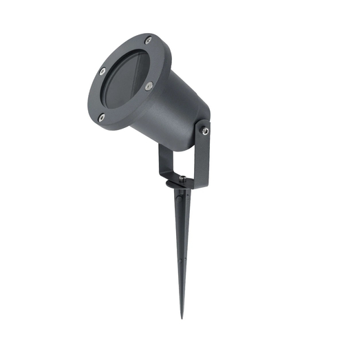 kelvo® GARDELINI KLV-101-0002 Φωτιστικό Σποτ Κήπου για Φυτά & Δέντρα με Καρφωτή Βάση για Λάμπα MR16 με Ντουί GU10 AC 220-240V Αδιάβροχο IP65 - Γκρι Ανθρακί Ματ - Μ10 x Π10 x Υ30cm
