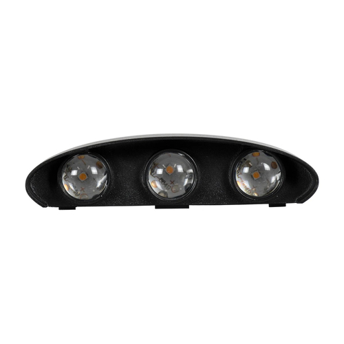 kelvo® SIXOAD KLV-101-0006 Φωτιστικό Τοίχου / Απλίκα LED 18W 1800lm 30° AC 220-240V Αδιάβροχο IP65 Θερμό Λευκό 2700K - CREE XPE Chip & TÜV SÜD Driver - Μαύρο Ματ - Μ17 x Π4 x Υ8cm - 5 Χρόνια Εγγύηση